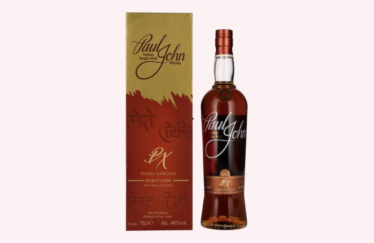 Paul John PX SELECT CASK Indian Single Malt Whisky 48% Vol. 0,7l in Giftbox